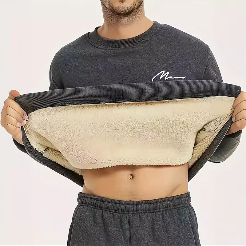 🔥 Restez au chaud et à l'aise cet hiver ! Sweat-shirt à doublure thermique pour hommes