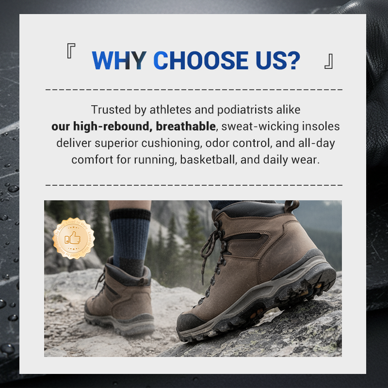 Semelles sportives professionnelles avec soutien de la voûte plantaire et absorption des chocs