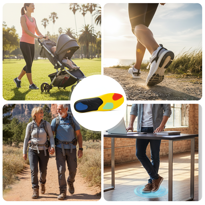 Semelles sportives professionnelles avec soutien de la voûte plantaire et absorption des chocs