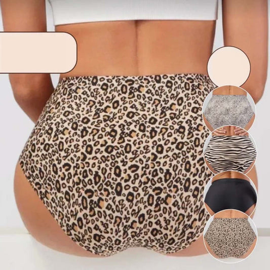 🎁50 % de réduction pour le Nouvel An💕💃 Ensemble de lingerie sans coutures à taille haute, imprimé animalier