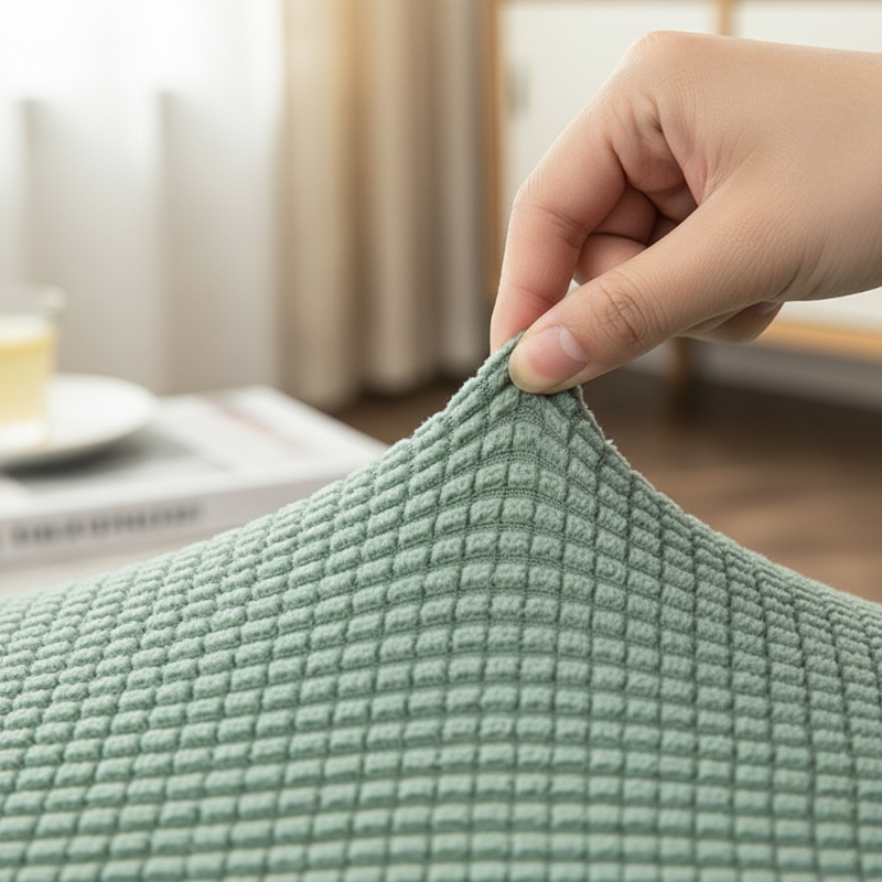 🛋️ 50% DE RÉDUCTION! 🧵 Housse de Canapé Extensible en Maille Jacquard – Anti-Dérapante, Douce & Ajustement Universel 🏠