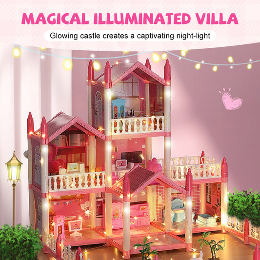 📢📢50 % DE RÉDUCTION !!⏰Maison de poupée château de princesse lumineuse à faire soi-même