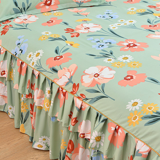 📢📢50 % de réduction !! ⏰Ensemble de jupe de lit à volants 3 pièces🛏️