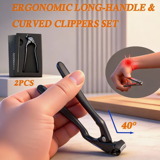 🎉✂️50% de réduction ! Coupe-ongles ergonomique pour seniors – Lames inclinées, récupérateur intégré et prise en main facile