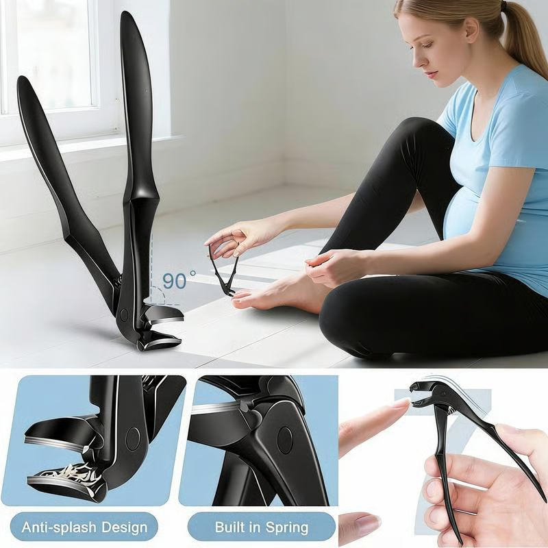 🎉✂️50% de réduction ! Coupe-ongles ergonomique pour seniors – Lames inclinées, récupérateur intégré et prise en main facile