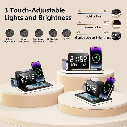 ⚡ OFFRE SPÉCIALE : -50% ! Station de Recharge 7-en-1 – Charge Sans Fil, Synchronisation Bluetooth & 30W Rapide 🔋