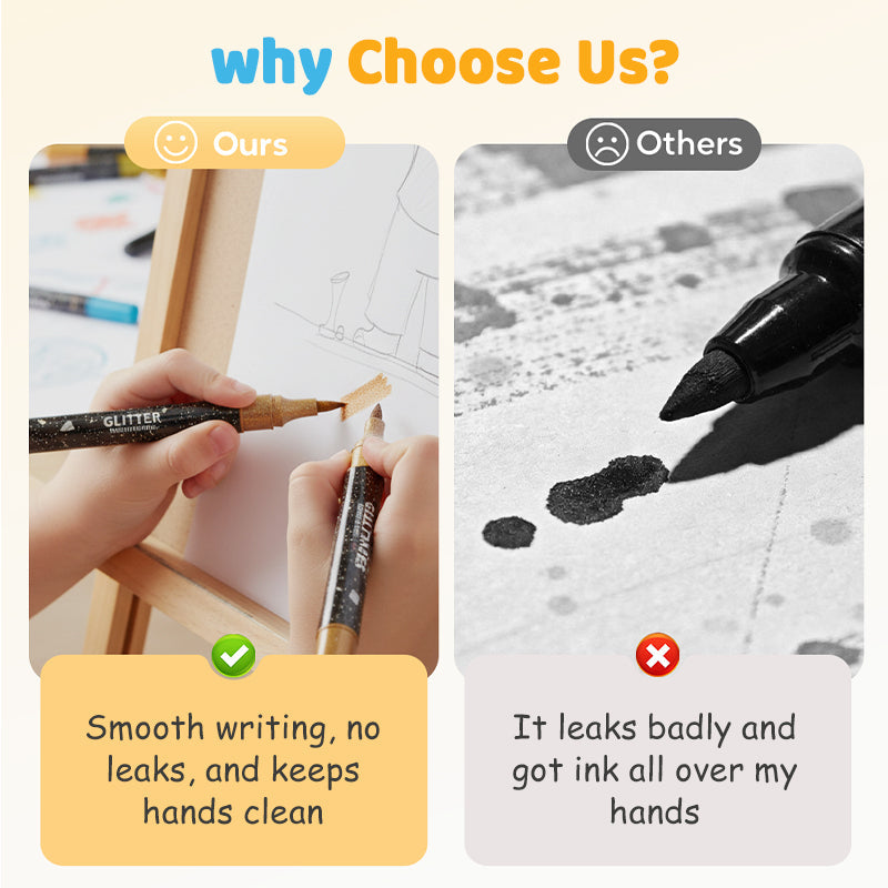 ✨ Nouveauté 2026 | 24 Marqueurs Pailletés Double-Pointe | Illuminez Vos Créations 🎨【-50%】