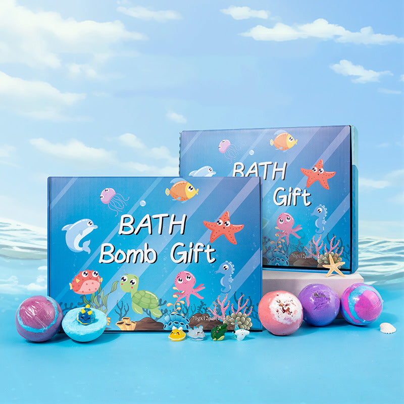 📢📢50% DE RÉDUCTION !! ⏰ Coffret de 12 Bombes de Bain Parfumées – Jouets Surprise, Ingrédients Botaniques & Expérience Spa pour Enfants 🛁🐙