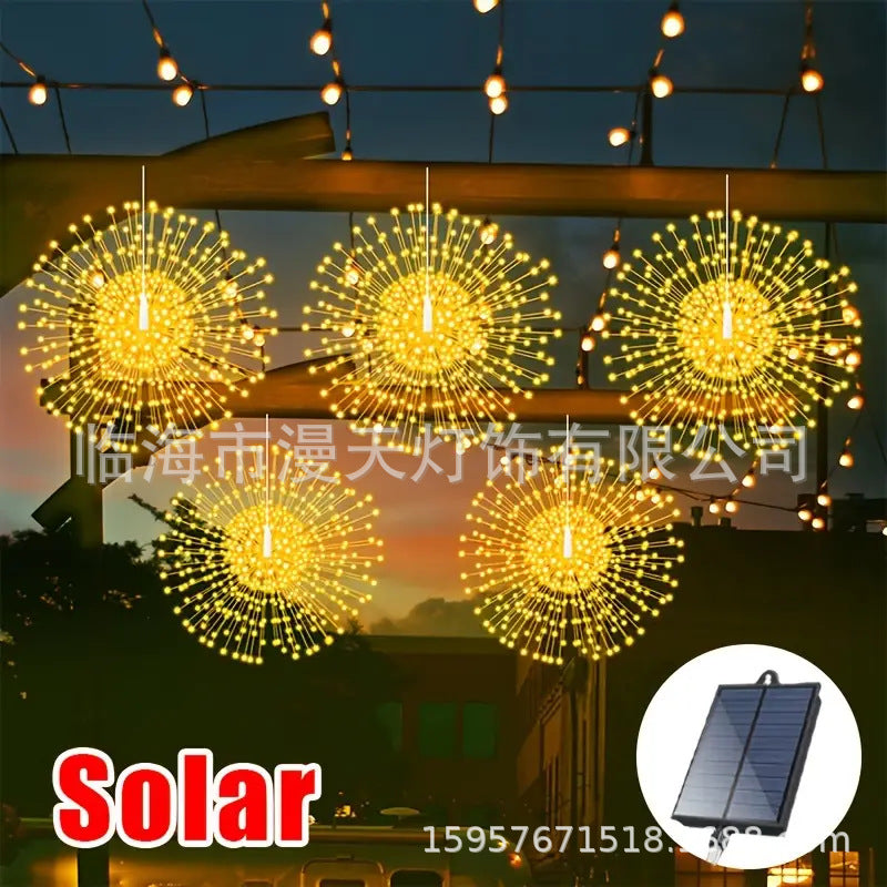 🥳VENTE EXCEPTIONNELLE 2026🥳💞Plus de 50 000 unités vendues !❤️ 50 % de réduction ! Guirlandes lumineuses solaires effet feu d'artifice pour jardin et fêtes