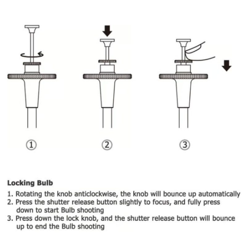 Déclencheur mécanique à câble avec verrouillage Bulb