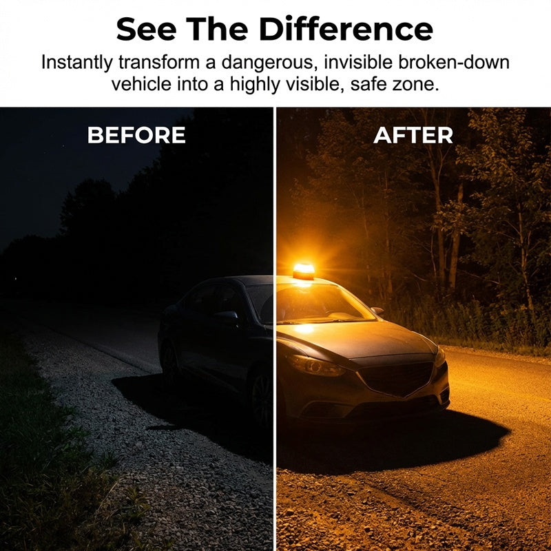 ⏳Spécial à durée limitée⏰Lampe d'avertissement d'urgence LED magnétique🚗✨