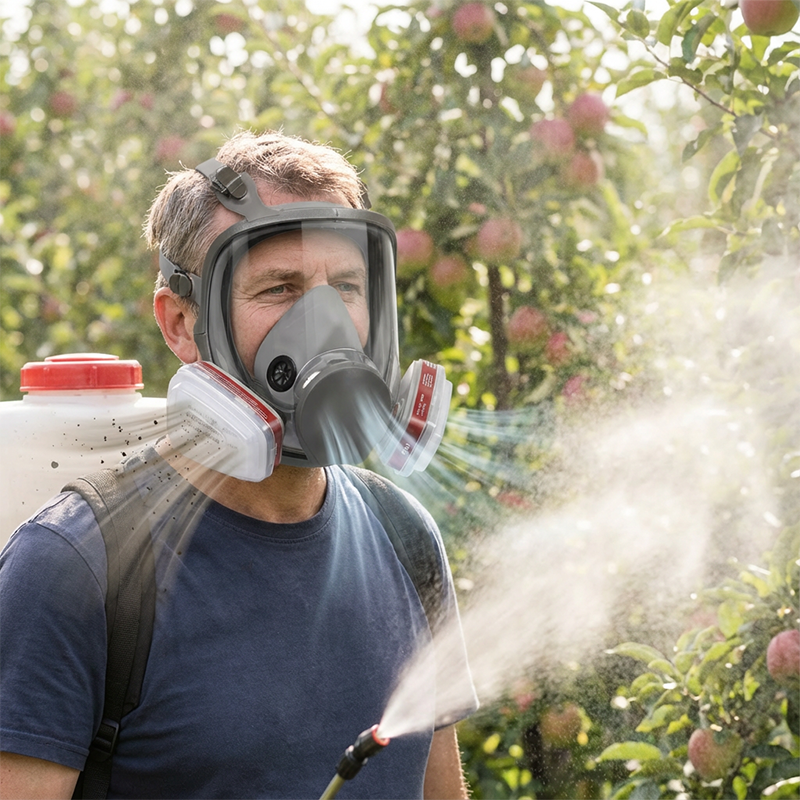 Masque respiratoire intégral avec système de filtration efficace