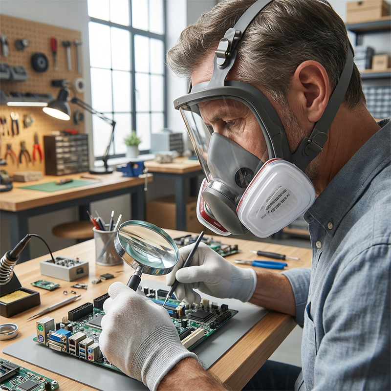 Masque respiratoire intégral avec système de filtration efficace