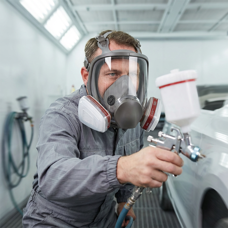 Masque respiratoire intégral avec système de filtration efficace
