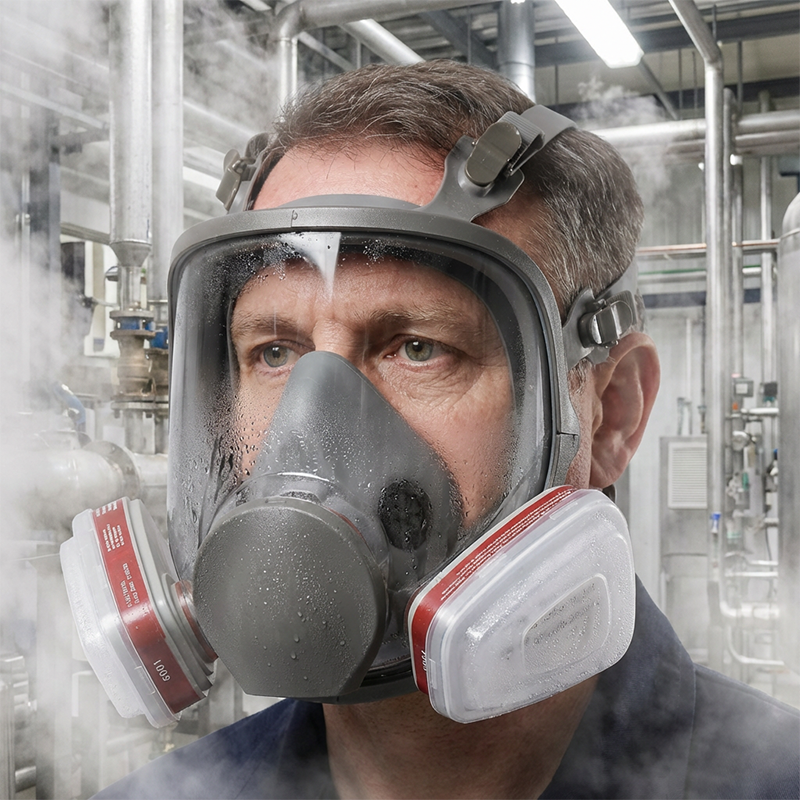 Masque respiratoire intégral avec système de filtration efficace