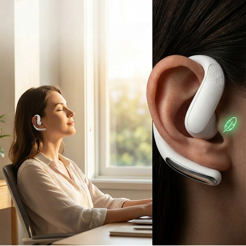 🎧 Écouteurs Bluetooth sans fil à contour d'oreille – Maintien sûr, son clair et utilisation mains libres 🔊✨