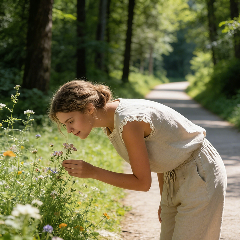 Blouse femme sans manches avec bordure en dentelle