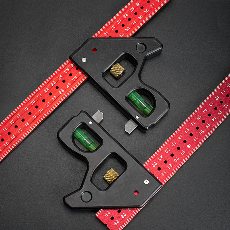 Équerre Combinée de Règle Carrée de Marquage 45-90 Degrés