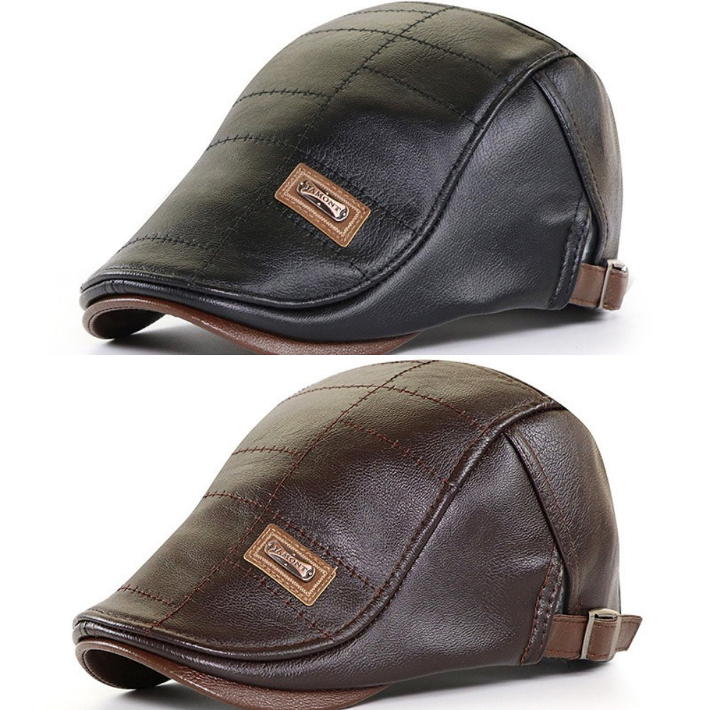 Vente chaude de vacances à 40 % de réduction - Béret en cuir nouvelle mode