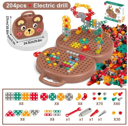 Boîte à Outils d'Assemblage d'un Puzzle Électrique pour Enfants