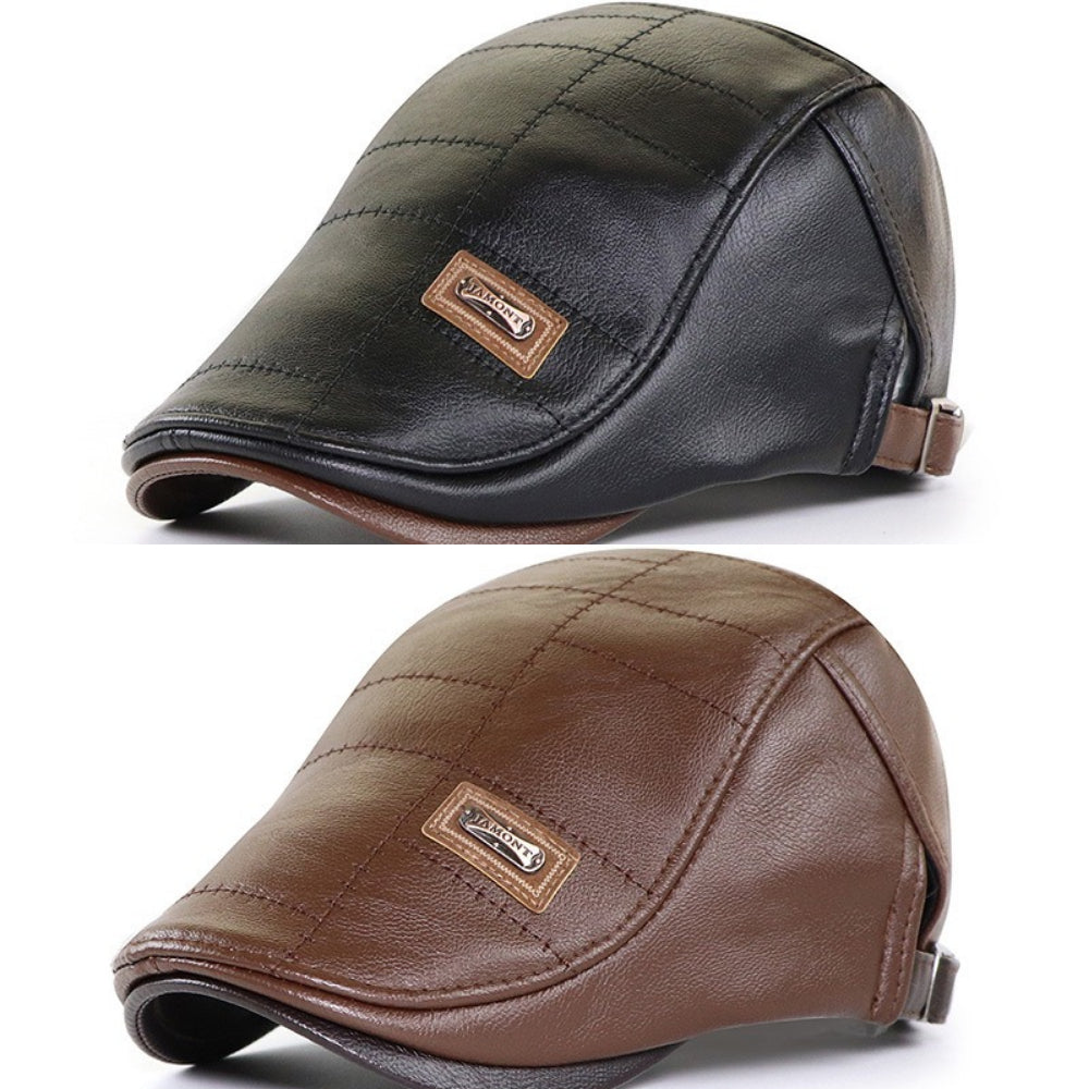 Vente chaude de vacances à 40 % de réduction - Béret en cuir nouvelle mode