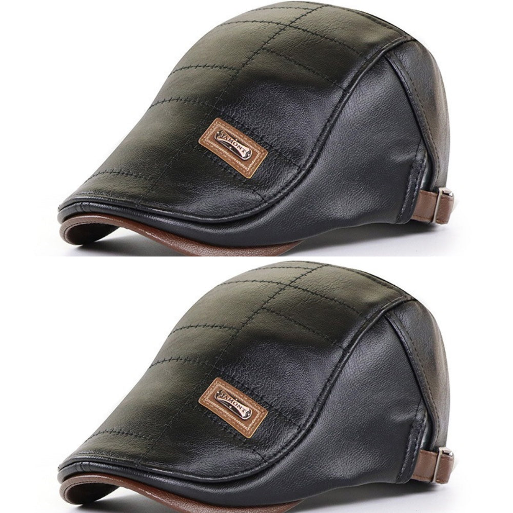 Vente chaude de vacances à 40 % de réduction - Béret en cuir nouvelle mode