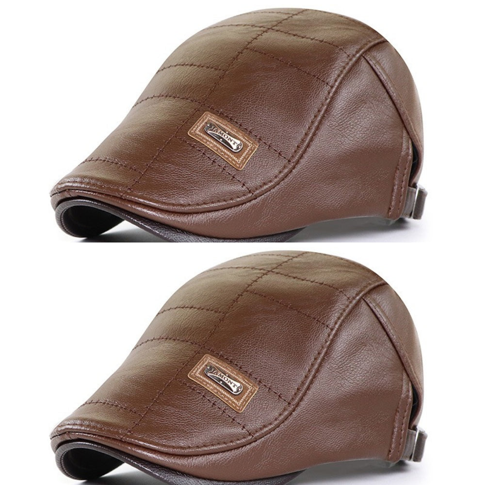 Vente chaude de vacances à 40 % de réduction - Béret en cuir nouvelle mode