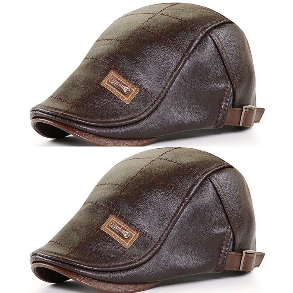 Vente chaude de vacances à 40 % de réduction - Béret en cuir nouvelle mode