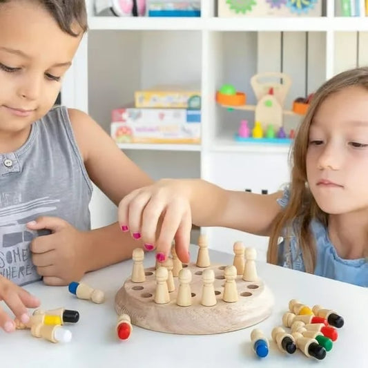 Jeu d'échecs en bois Memory Memory Match Stick