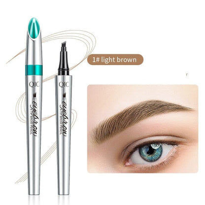 🔥ACHETEZ 1 OBTENEZ 1 GRATUIT🎉 2 PIÈCES🎁Crayon à Sourcils Microblading Imperméable 3D de Haute Qualité avec Pointe à Quatre Dents pour Tatouage