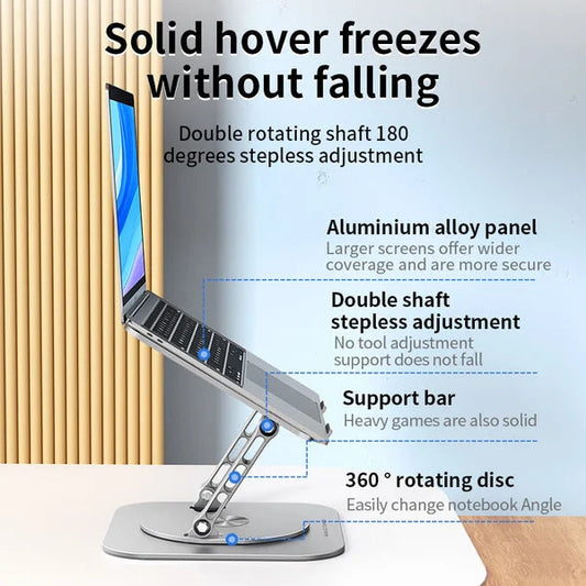 50% de réduction-Aujourd'hui seulement：💻💻Support pour ordinateur portable Support rotatif en alliage d'aluminium💻💻