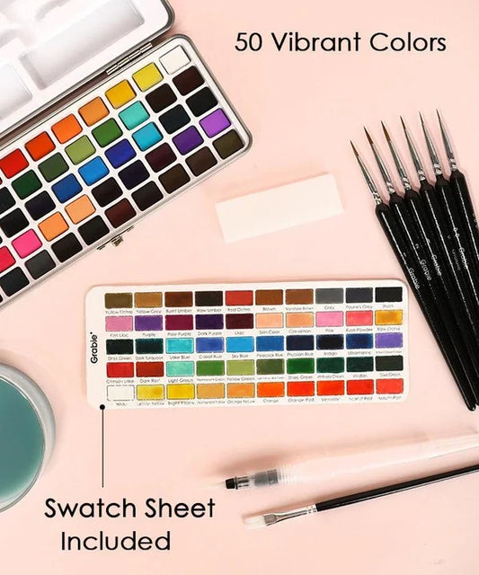 🎁2024 New Year Hot Sale🎁Premium Watercolor Set Of 50 With Brush
