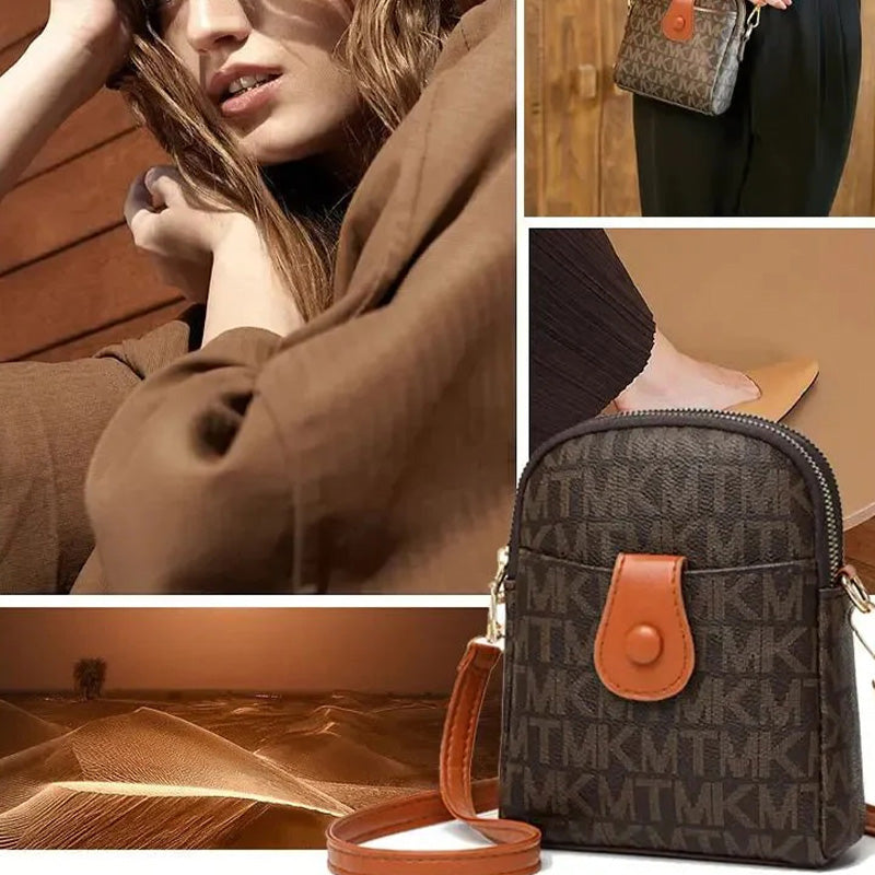 Petit cartable imprimé vintage pour femmes