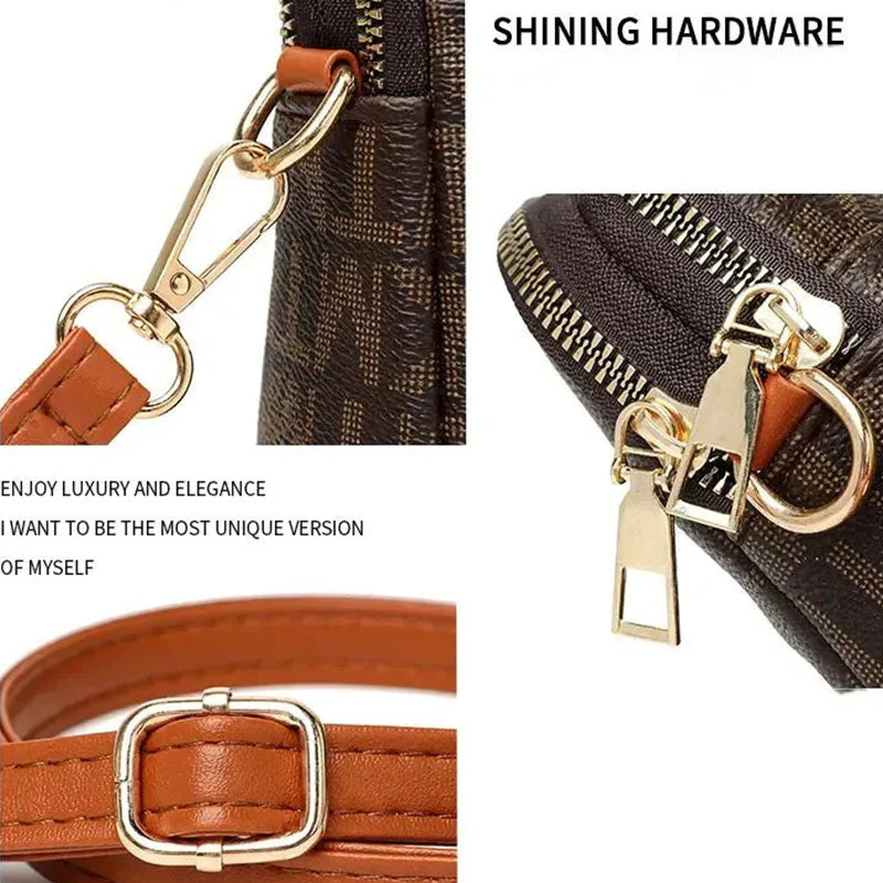 Petit cartable imprimé vintage pour femmes