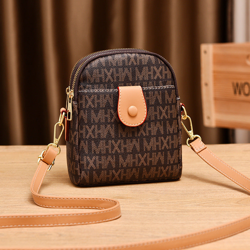 Petit cartable imprimé vintage pour femmes