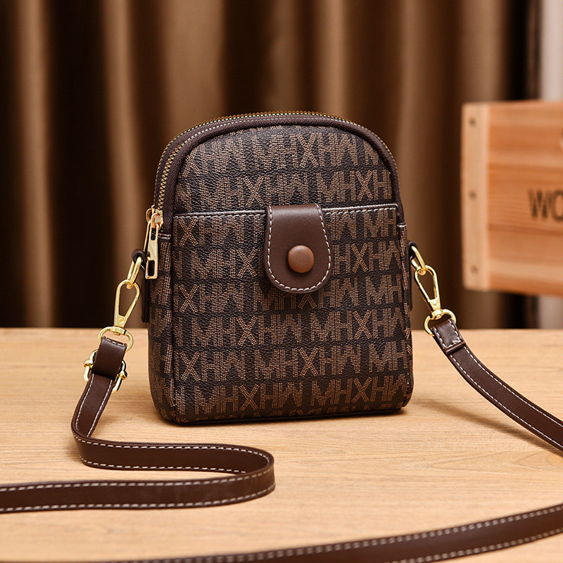 Petit cartable imprimé vintage pour femmes