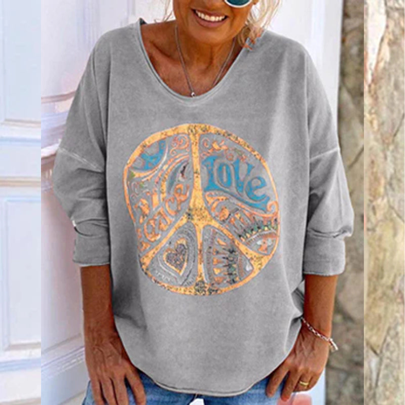 Chemise contemporaine orange abstraite pour femmes