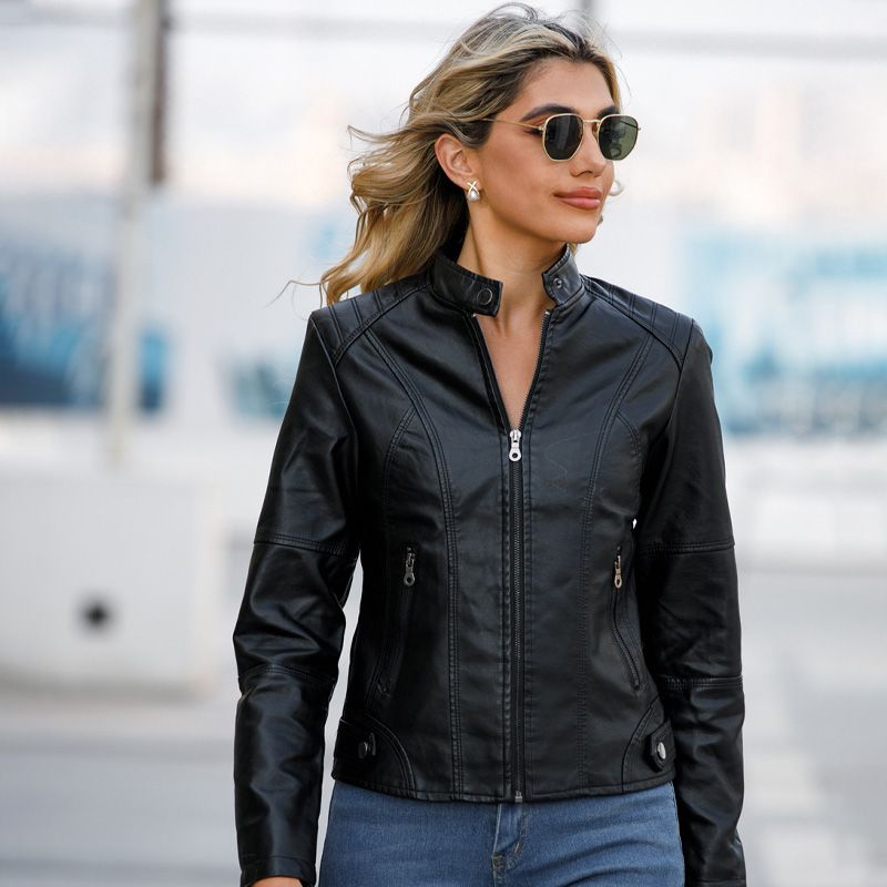 Veste en Cuir Élégante et Unique pour Femmes