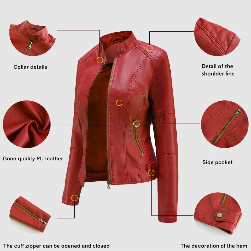 Veste en Cuir Élégante et Unique pour Femmes